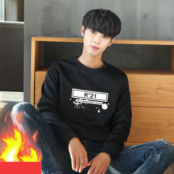 add velvet sweater men's winter winter round collar bottom shirt men's jacket youth black and white sweater sweatshirt
add velvet sweater men's winter winter round collar bottom shirt men's jacket youth black and white sweater sweatshirt