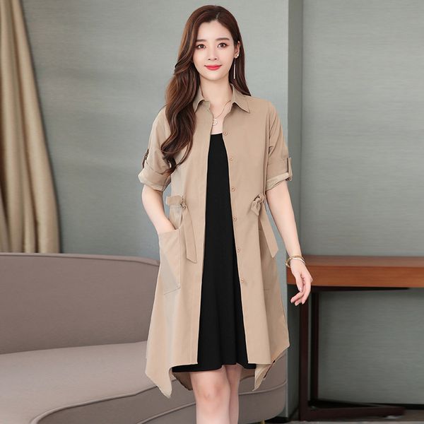 fall 2019 fashion thin khaki long trench coat women turn-down collar single breasted slim plus size black wind jumper female, Tan;black
fall 2019 fashion thin khaki long trench coat women turn-down collar single breasted slim plus size black wind jumper female, Tan;black