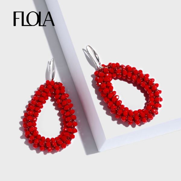 flola red crystal beads teardrop earrings for girl bohemia dangle earrings beads earrings ear oorbellen jewelry brincos ersn51, Silver
flola red crystal beads teardrop earrings for girl bohemia dangle earrings beads earrings ear oorbellen jewelry brincos ersn51, Silver