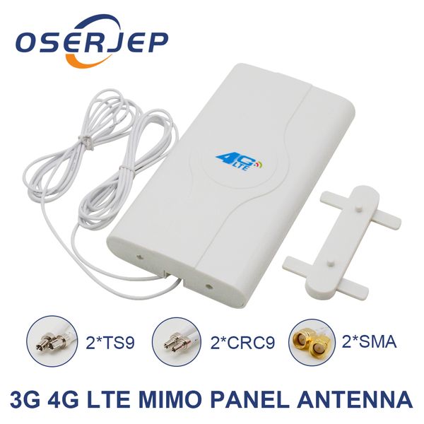 700~2600mhz 88dbi 3g 4g lte mobile antenna 2*sma/2*crc9/2*ts9 male connector booster mimo panel antenna+2 meters