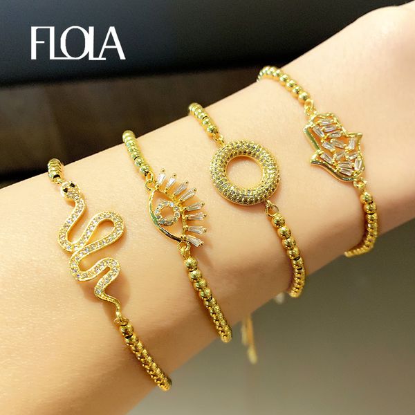 charm bracelets flola gold hamsa snake for women round circle evil eye cz zirconia jewelry pulseira olho grego brtb96, Golden;silver
charm bracelets flola gold hamsa snake for women round circle evil eye cz zirconia jewelry pulseira olho grego brtb96, Golden;silver