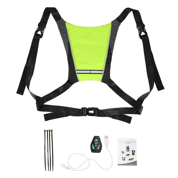 cycling vest usb rechargeable reflective vest backpack led turn signal light remote control safety cycling running walking, Black
cycling vest usb rechargeable reflective vest backpack led turn signal light remote control safety cycling running walking, Black