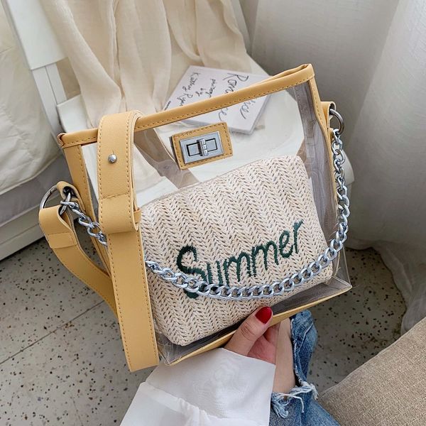 transparent bag straw bags women shoulder bag chain bag ladies wallet crossbody handbag composite handbag straw purse
transparent bag straw bags women shoulder bag chain bag ladies wallet crossbody handbag composite handbag straw purse