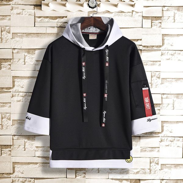 sweatershirt men's spring and autumn models seven-point sleeve solid color coat tide brand men's hooded hoodie clothing, Black
sweatershirt men's spring and autumn models seven-point sleeve solid color coat tide brand men's hooded hoodie clothing, Black