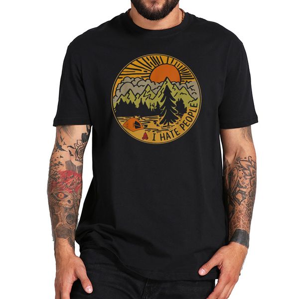100% cotton t shirt i hate people love camping funny hiking retro tshirt digital print comfortable crew neck tee shirt, White;black
100% cotton t shirt i hate people love camping funny hiking retro tshirt digital print comfortable crew neck tee shirt, White;black