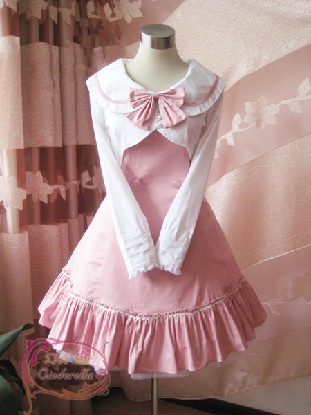 customized black/red/pink two-piece long sleeves bow cotton cosplay gothic lolita dress 2016
customized black/red/pink two-piece long sleeves bow cotton cosplay gothic lolita dress 2016
