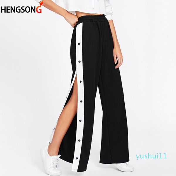 wholesale-side buttons split tennis pants women sports pants loose high waist long wide leg workout gym fitness, Black
wholesale-side buttons split tennis pants women sports pants loose high waist long wide leg workout gym fitness, Black