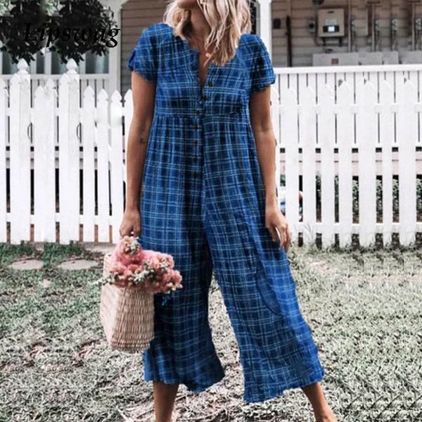 lipswag women button wide leg jumpsuit summer v neck short sleeve linen jumpsuit rompers plaid print loose 3xl overalls playsuit, Black;white
lipswag women button wide leg jumpsuit summer v neck short sleeve linen jumpsuit rompers plaid print loose 3xl overalls playsuit, Black;white