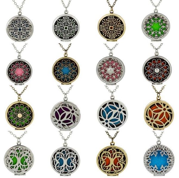 18 styles premium aromatherapy essential oil diffuser necklace locket pendanticed out chains jewelry with 24" chain and 7 pads by0213, Silver
18 styles premium aromatherapy essential oil diffuser necklace locket pendanticed out chains jewelry with 24" chain and 7 pads by0213, Silver