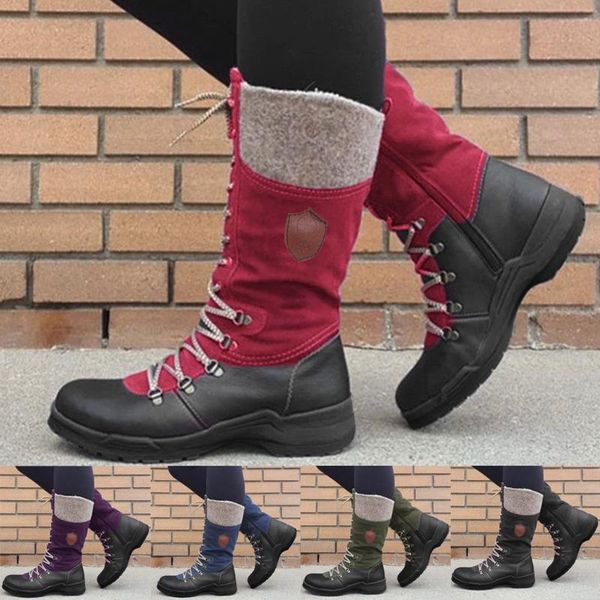 womens flats lace-up leather round toe low-heeled keep warm shoes knight boots, Black
womens flats lace-up leather round toe low-heeled keep warm shoes knight boots, Black