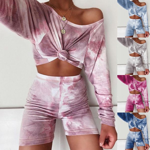 casual tie dye tracksuit women 2 piece outfits long sleeve and high waisted shorts pants set, White
casual tie dye tracksuit women 2 piece outfits long sleeve and high waisted shorts pants set, White