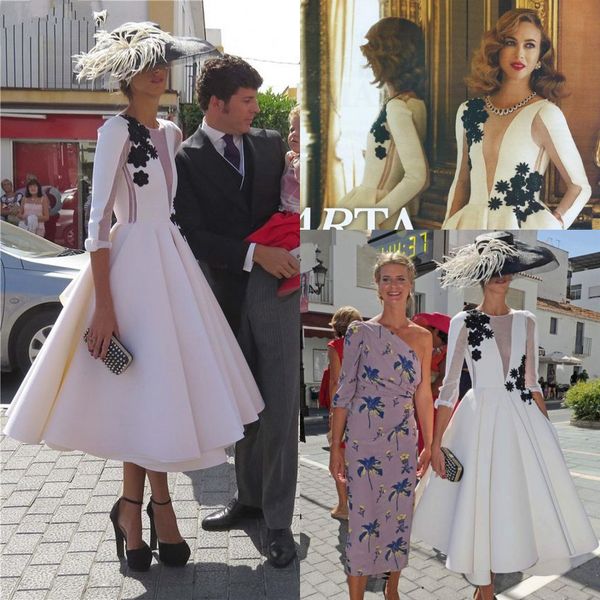 little white dress tea-length evening formal dresses with sleeves with black lace v-neck puffy skirt prom gown vestidos de noiva robe, Black;red
little white dress tea-length evening formal dresses with sleeves with black lace v-neck puffy skirt prom gown vestidos de noiva robe, Black;red