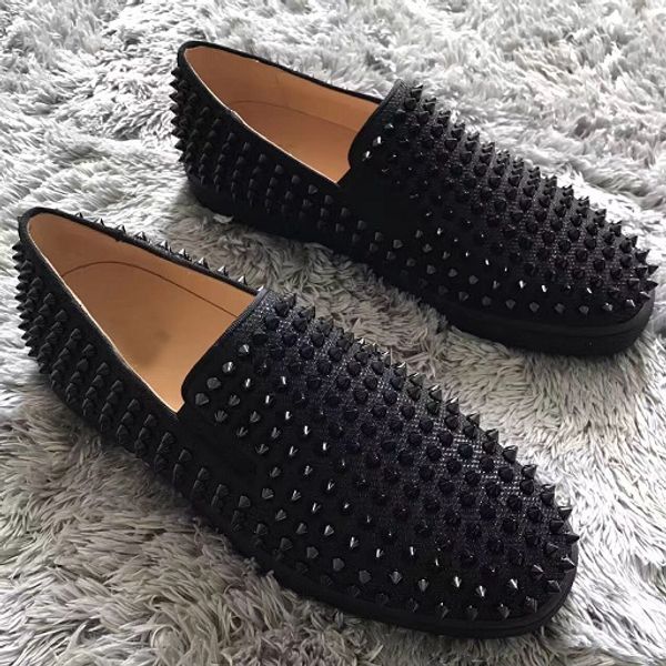 fashion red bottom slip on sneakers shoes party dress business spikes roller boat for men walking for women oxfords flats with original box, Black
fashion red bottom slip on sneakers shoes party dress business spikes roller boat for men walking for women oxfords flats with original box, Black