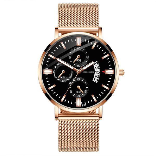 watches men fashion simple stainless steel with three eyes small dial wristwatch relogio masculino quartz erkek kol saati watch, Slivery;brown
watches men fashion simple stainless steel with three eyes small dial wristwatch relogio masculino quartz erkek kol saati watch, Slivery;brown