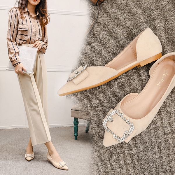 elegant crystal square buckle strap flock flats shoes women solid slip on shallow moccasins celebrities cut-out ballerina mujer, Black
elegant crystal square buckle strap flock flats shoes women solid slip on shallow moccasins celebrities cut-out ballerina mujer, Black