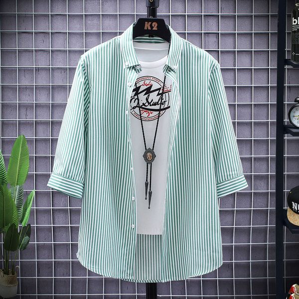 men's casual shirts -4xl men summer korean-style plus size striped shirt thin, White;black
men's casual shirts -4xl men summer korean-style plus size striped shirt thin, White;black