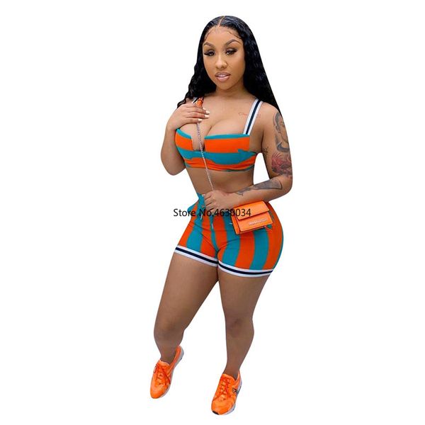 2020 women two pieces sets summer tracksuits striped print strap +jogger shorts leggings suit fitness outfit, White
2020 women two pieces sets summer tracksuits striped print strap +jogger shorts leggings suit fitness outfit, White