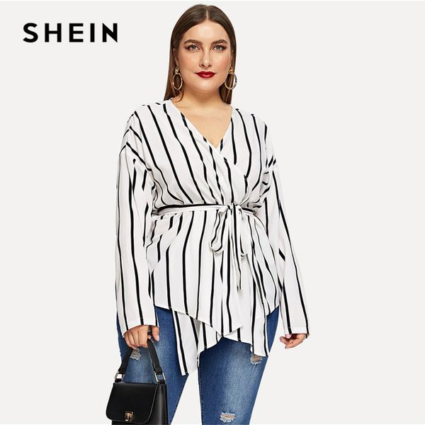 shein white asymmetrical plus size v-neck belted striped blouses women 2019 elegant spring long sleeve highstreet blouse
shein white asymmetrical plus size v-neck belted striped blouses women 2019 elegant spring long sleeve highstreet blouse