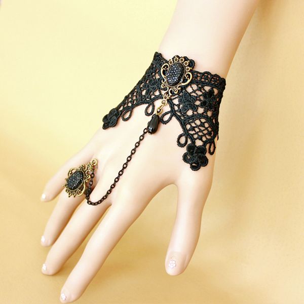 neo-gothic ethnic lace bracelet for women hand chain fashion jewelry for girl clothing accessories hollowed out dopshipping, Black
neo-gothic ethnic lace bracelet for women hand chain fashion jewelry for girl clothing accessories hollowed out dopshipping, Black