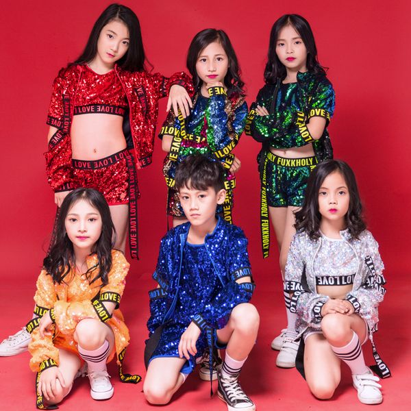 children jazz dance sequins boys girls street dance hip hop costume for kids vest shorts catwalk tide performance clothing suits, Black;red
children jazz dance sequins boys girls street dance hip hop costume for kids vest shorts catwalk tide performance clothing suits, Black;red