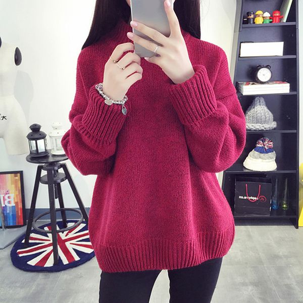 winter thick turtleneck sweater women warm sweater female pure color wild basic autumn knit pullovers, White;black
winter thick turtleneck sweater women warm sweater female pure color wild basic autumn knit pullovers, White;black