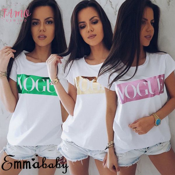 summer womens and blouses short sleeve vogue slogan shining basic tee shirt femme harajuku arrival brand dames kleding, White
summer womens and blouses short sleeve vogue slogan shining basic tee shirt femme harajuku arrival brand dames kleding, White