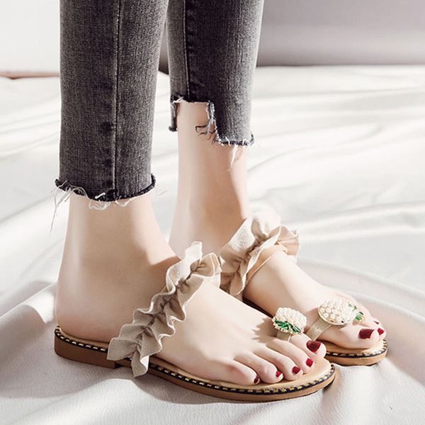 women' flat-bottom slippers clip toe fashion students sandals summer beach shoes, Black
women' flat-bottom slippers clip toe fashion students sandals summer beach shoes, Black