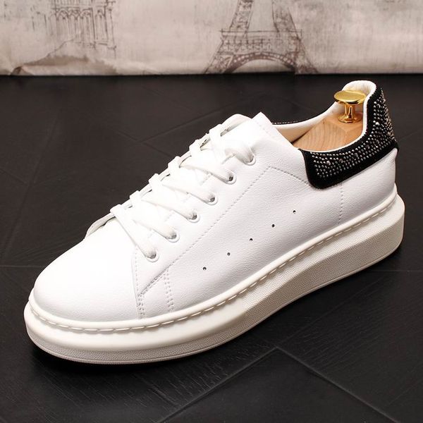 errfc new arrival men white casual comfort shoes fashion round toe breathable flat platform man shoes rhinestone charm, Black
errfc new arrival men white casual comfort shoes fashion round toe breathable flat platform man shoes rhinestone charm, Black