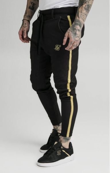 siksilk fitted smart tape jogger pant - black, Blue