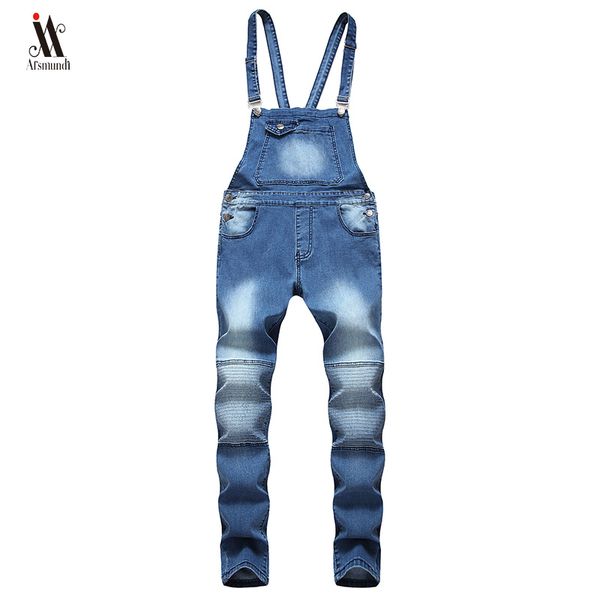hip hop fashion men's ripped jeans jumpsuits hi street distressed denim bib overalls for man suspender pants size s-xxxl, Blue
hip hop fashion men's ripped jeans jumpsuits hi street distressed denim bib overalls for man suspender pants size s-xxxl, Blue