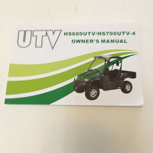 

new hisun hs700utv-4 hs600utv owner's manual