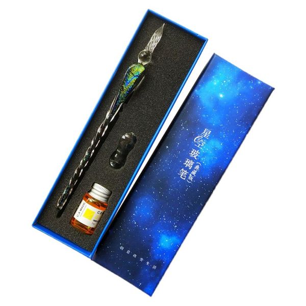 2019 new vintage starry sky glass fountain dip pen signature ink set calligraphy writing
2019 new vintage starry sky glass fountain dip pen signature ink set calligraphy writing