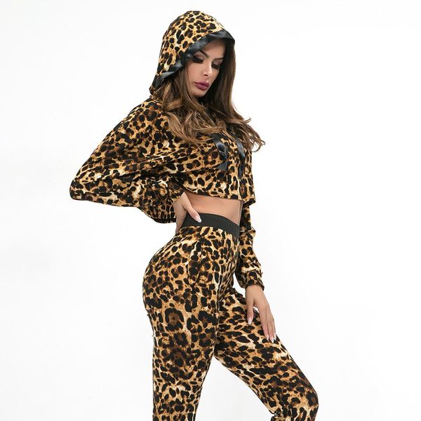 women two piece outfits sweat suits 2 piece set women hooded crop top hoodies leopard print leggings active fitness WS6635J
women two piece outfits sweat suits 2 piece set women hooded crop top hoodies leopard print leggings active fitness WS6635J