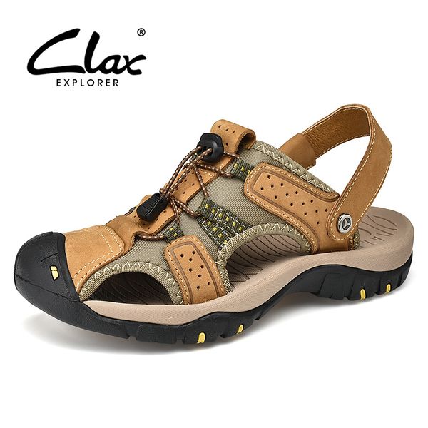 clax mens sandals 2019 summer leather sandals male breathable casual shoe soft man walking footwear big size, Black
clax mens sandals 2019 summer leather sandals male breathable casual shoe soft man walking footwear big size, Black