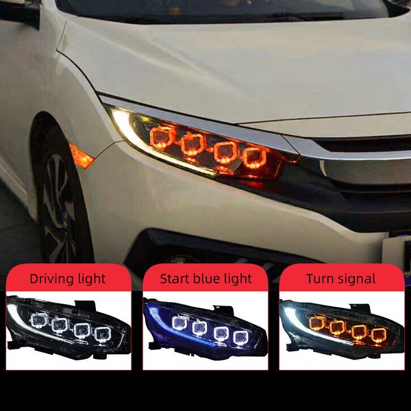 2pcs car headlights for civic 10th 2016 2017 2018 hid led headlights with moving turn light head lamp led drl front lamp
2pcs car headlights for civic 10th 2016 2017 2018 hid led headlights with moving turn light head lamp led drl front lamp