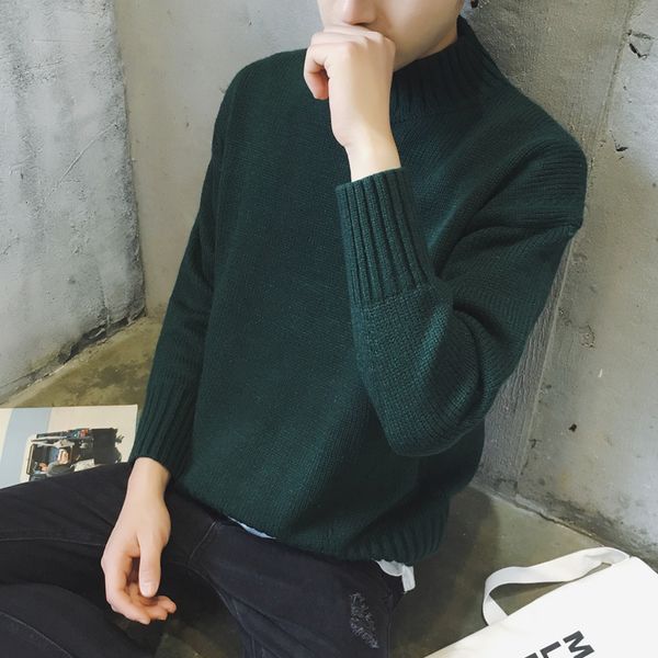 men's sweaters 2019 autumn and winter new loose half-high collar warm sweaters youth personality fashion trend men's clothing, White;black
men's sweaters 2019 autumn and winter new loose half-high collar warm sweaters youth personality fashion trend men's clothing, White;black