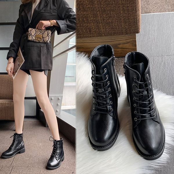 rock shoes woman med heel boots booties ladies round toe winter footwear boots-women luxury designer lace up 2020 autumn rubber, Black
rock shoes woman med heel boots booties ladies round toe winter footwear boots-women luxury designer lace up 2020 autumn rubber, Black