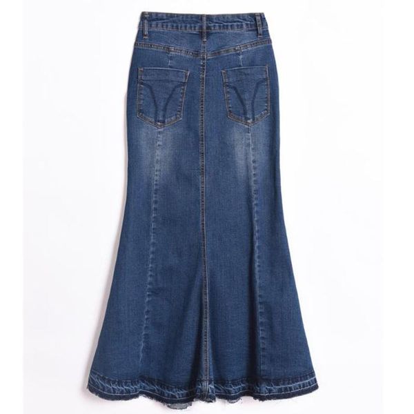 womens turmput denim skirts casual solid high waist buttons ankle-length skirts office ladies long jeans trumpet fishtail skirt, Black
womens turmput denim skirts casual solid high waist buttons ankle-length skirts office ladies long jeans trumpet fishtail skirt, Black