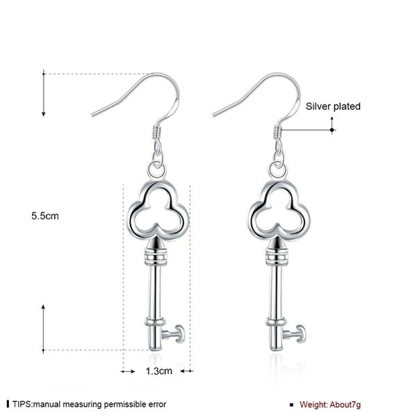 three round keys sterling silver plate earring fit women,wedding plated 925 silver charms earrings ee134
three round keys sterling silver plate earring fit women,wedding plated 925 silver charms earrings ee134