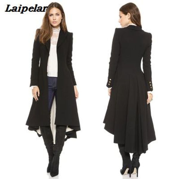 2018 autumn and winter new woolen coat female lapel suit cufflinks folds swallowtail women's woolen coat laipelar, Black
2018 autumn and winter new woolen coat female lapel suit cufflinks folds swallowtail women's woolen coat laipelar, Black