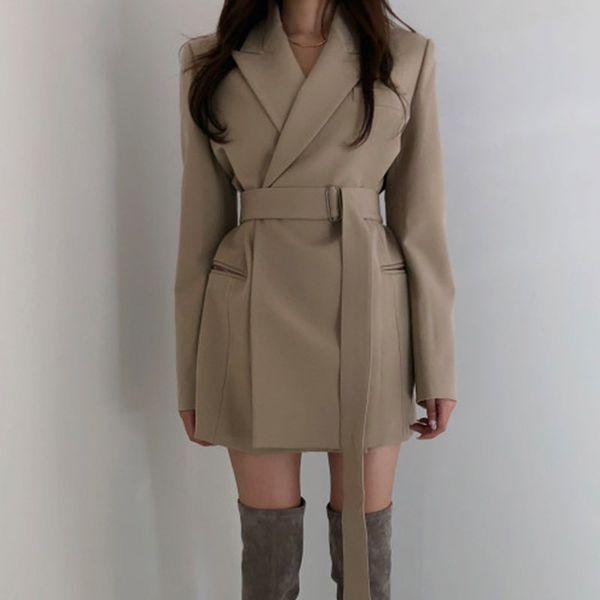 women spring sashes office blazer jacket button work office lady suit casual slim turn down collar blazer coat outwear, White;black
women spring sashes office blazer jacket button work office lady suit casual slim turn down collar blazer coat outwear, White;black
