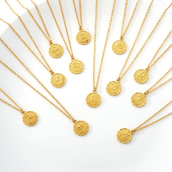 fashion twelve constellation pendant necklace for women zodiac charm coin charm choker chain jewelry capricorn aquarius gifts, Silver
fashion twelve constellation pendant necklace for women zodiac charm coin charm choker chain jewelry capricorn aquarius gifts, Silver