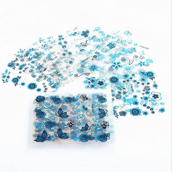 24pcs nail sticker blue flower wine water decals nail sliders butterfly floral lace rose adhesive art decoration, Black
24pcs nail sticker blue flower wine water decals nail sliders butterfly floral lace rose adhesive art decoration, Black