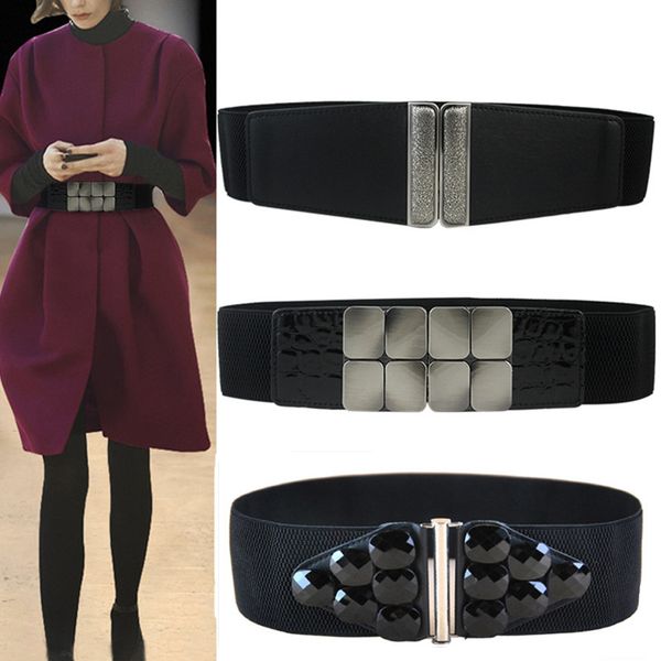 women fashion black acrylic gem vintage buckle cummerbund new wide elastic stretch waist belt amazing waistband lady for dress, Black;brown
women fashion black acrylic gem vintage buckle cummerbund new wide elastic stretch waist belt amazing waistband lady for dress, Black;brown