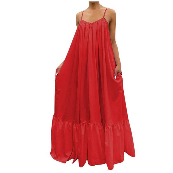 women summer dress fashion casual solid strap dress pocket loose backless big swing vestidos sundress beach maxi dresse, Black;gray
women summer dress fashion casual solid strap dress pocket loose backless big swing vestidos sundress beach maxi dresse, Black;gray