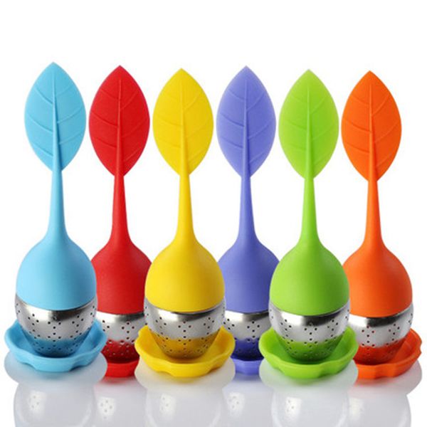 sh food-grade silicone leaf tea ball make tea bag filter creative stainless steel insulation tea infuser 5 color k5337
sh food-grade silicone leaf tea ball make tea bag filter creative stainless steel insulation tea infuser 5 color k5337