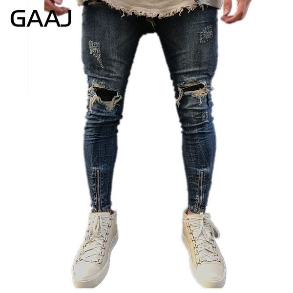 gaaj high street brand jeans men fashion ripped biker skinny jeans for man hip-hop style hole moto pencil pants #hja2s, Blue
gaaj high street brand jeans men fashion ripped biker skinny jeans for man hip-hop style hole moto pencil pants #hja2s, Blue