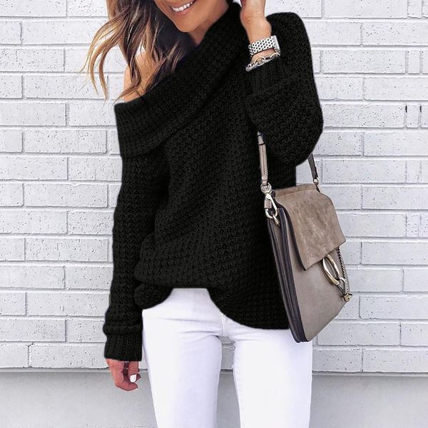 women shoulder knitting pullover long sleeve blouse solid color casual sweater pull femme nouveaute2019 korean style women #7, White;black
women shoulder knitting pullover long sleeve blouse solid color casual sweater pull femme nouveaute2019 korean style women #7, White;black