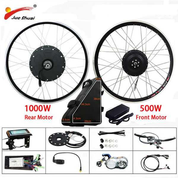 48v 500w 1000w electric bike conversion kit with 20ah battery rear blushless motor wheel for 26" 700c e bike electronic kit, Silver;blue
48v 500w 1000w electric bike conversion kit with 20ah battery rear blushless motor wheel for 26" 700c e bike electronic kit, Silver;blue