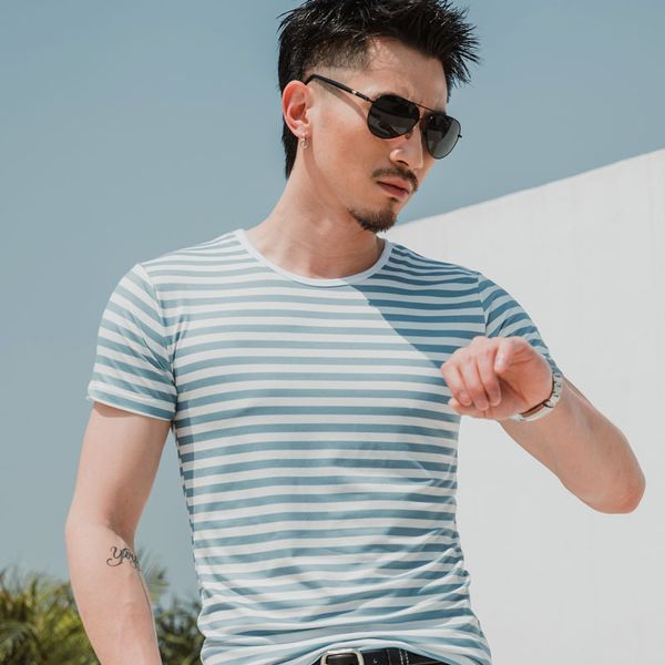e-baihui 2019 men t shirt fashion short sleeve slim fit striped o-neck male spandex t-shirt tee plus size tee shirt homme 1908, White;black
e-baihui 2019 men t shirt fashion short sleeve slim fit striped o-neck male spandex t-shirt tee plus size tee shirt homme 1908, White;black